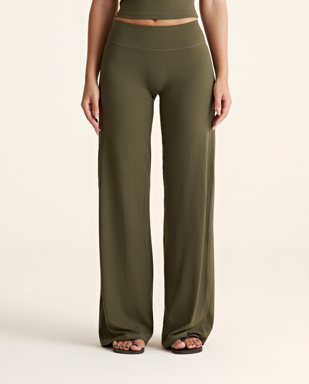 Yly Leg Bottoms — Olive Green
