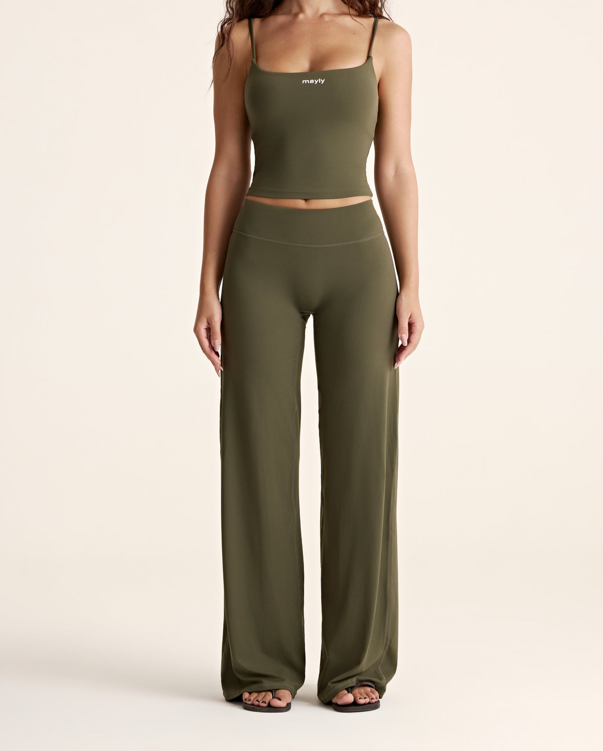 Yly Leg Bottoms — Olive Green